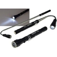 Teleskop Pick-Up Werkzeug mit LED Je 1 Magnet Kopf+Fuß, Schwanenhals