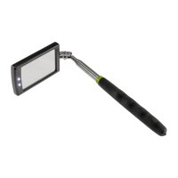 Teleskop Spiegel mit LED Beleuchtung Gesamtlänge 28-88cm, Spiegel 65x40mm
