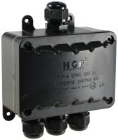 Abzweigdose IP66 Wasserdicht Kabelverbinder Box für Aussen Verbindungsdose Erdkabel Schwarz elektrischer Außen-Verteilerdose 5mm-10mm Schwarz