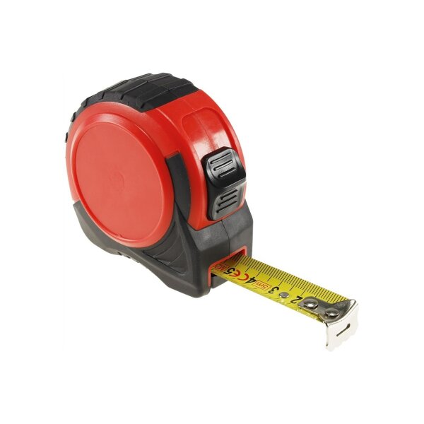 Rollen-Maßband, 5m mit Aufroller und Gürtelclip