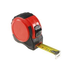 Rollen-Maßband, 5m mit Aufroller und Gürtelclip