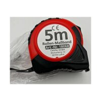Rollen-Maßband, 5m mit Aufroller und Gürtelclip