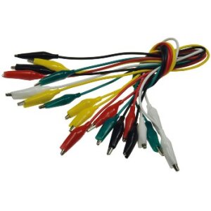 Prüfkabel-Set mit Kroko-Klemmen je 45cm,...