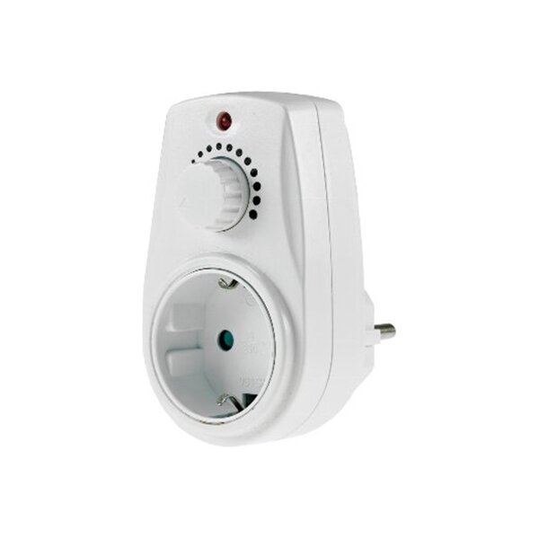 Steckdosen-Dimmer 20–280W für Glühlampen & Halogen – Plug-in, stufenlos regelbar