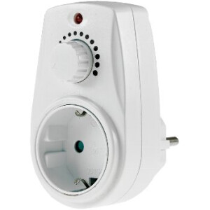 Steckdosen-Dimmer 20–280W für Glühlampen & Halogen – Plug-in, stufenlos regelbar