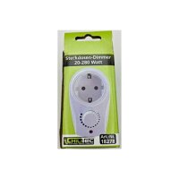 Steckdosen-Dimmer 20–280W für Glühlampen & Halogen – Plug-in, stufenlos regelbar