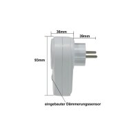 Zwischenstecker mit Dämmerungssensor