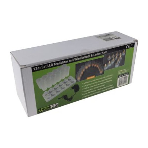 LED Teelichter 12er Set flackernd mit Batterie – warmweiß