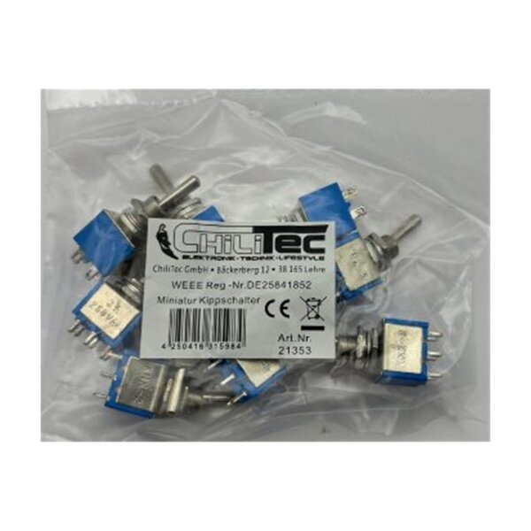 Miniatur Kippschalter 2x EIN/EIN