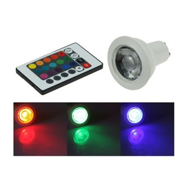 LED Strahler GU10 RGB mit Fernbedienung
