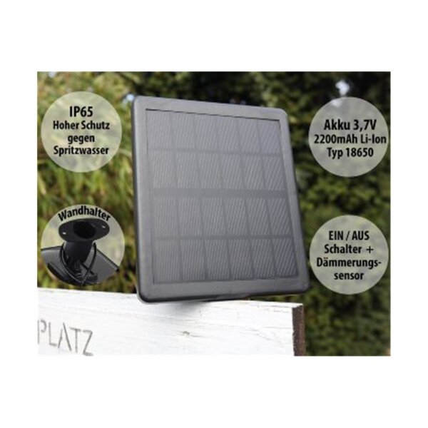 Gartenstrahler Set Solar mit 2 Spots