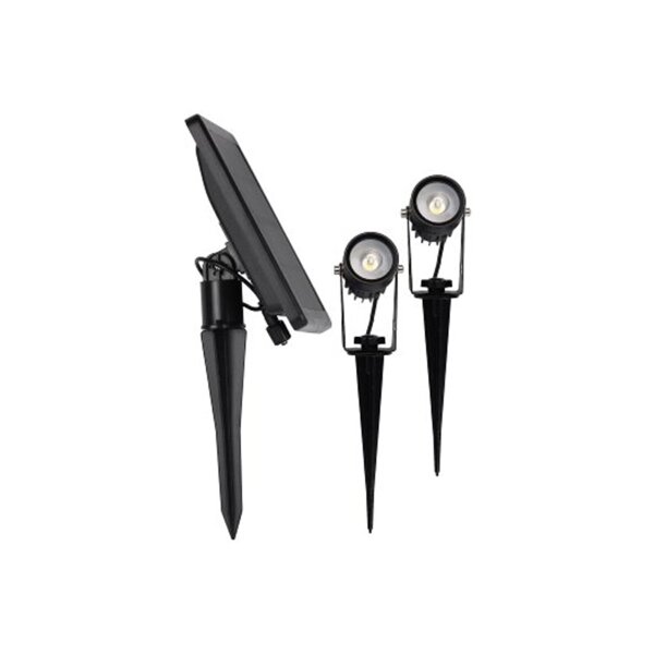 Gartenstrahler Set Solar mit 2 Spots