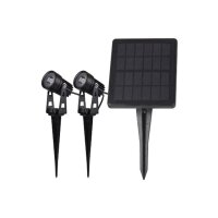 Gartenstrahler Set Solar mit 2 Spots