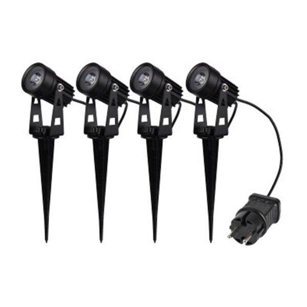 Gartenstrahler Set mit 4 Spots