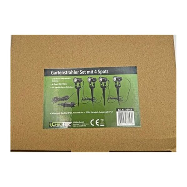 Gartenstrahler Set mit 4 Spots