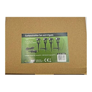 Gartenstrahler Set mit 4 Spots