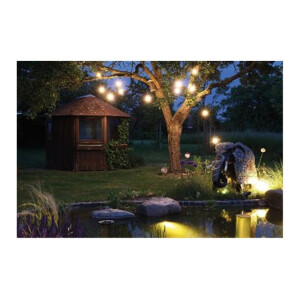 Biergarten-Lichterkette CT-BGL 10Solar – 10x E27 LED Filament, 6,5?m, Solar, IP44