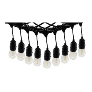 Biergarten-Lichterkette CT-BGL 10Solar – 10x E27 LED Filament, 6,5?m, Solar, IP44