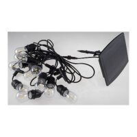 Biergarten-Lichterkette CT-BGL 10Solar – 10x E27 LED Filament, 6,5?m, Solar, IP44