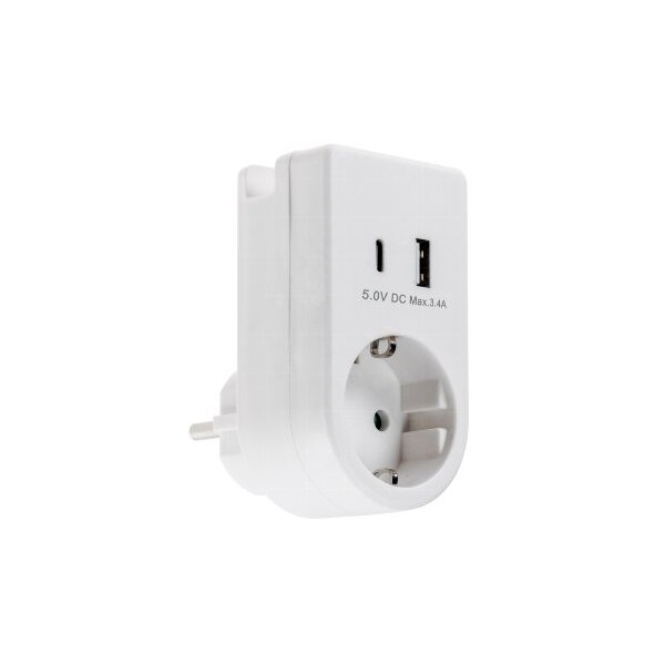 Zwischenstecker mit USB Duo-Ladegerät