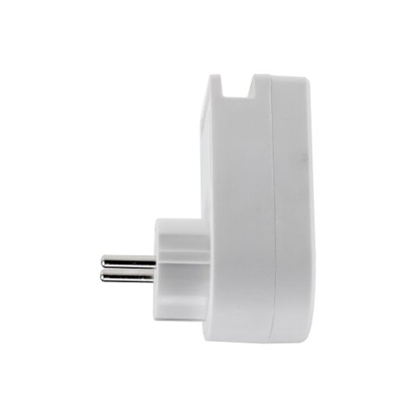 Zwischenstecker mit USB-A & USB-C Ladegerät – 230V Steckdose mit USB-Duo & Smartphone-Halterung