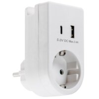 Zwischenstecker mit USB Duo-Ladegerät