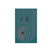 Zwischenstecker mit USB-A & USB-C Ladegerät – 230V Steckdose mit USB-Duo & Smartphone-Halterung