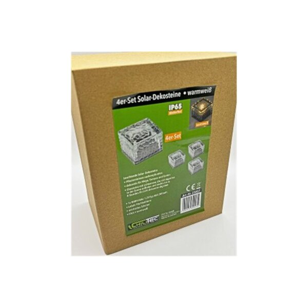 Solar Dekosteine IP65, 4er Set
