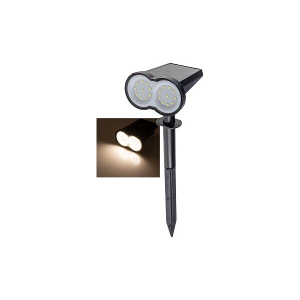 Gartenstrahler Solar mit Erdspieß, 80lm