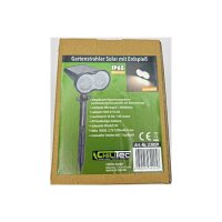 Gartenstrahler Solar mit Erdspieß, 80lm