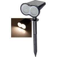 Gartenstrahler Solar mit Erdspieß, 80lm