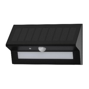 LED Solar Wandleuchte SWL-AS400, IP44, PIR, 400lm,...