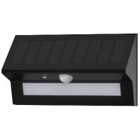 LED Solar Wandleuchte SWL-AS400, IP44, PIR, 400lm, warmweiß 3000K