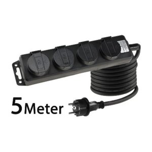 Gartensteckdosenleiste 4-fach IP44, 5m H07RN-F 3G1,5mm²