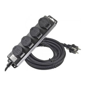 Gartensteckdosenleiste 4-fach IP44, 10?m H07RN-F...