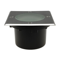 Bodenleuchte "BEL GX53 Q " rund ØxT 12x7cm, IP65, GX53 Fassung Eckig 21629