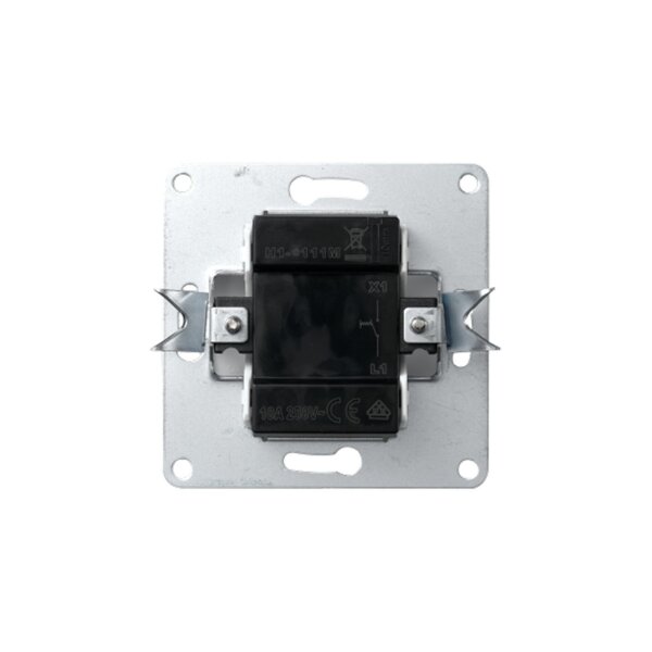 Taster McPower Flair mit Namensschild, 250V~/10A, UP, weiß