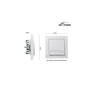 Taster McPower Flair mit Namensschild, 250V~/10A, UP, weiß