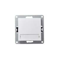 Taster McPower Flair mit Namensschild, 250V~/10A, UP, weiß