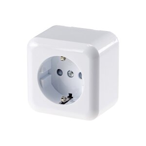 FASKO Schutzkontakt-Steckdose in Weiß