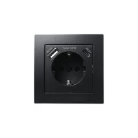 Flair Steckdose matt schwarz – USB-C 18W PD & USB-A