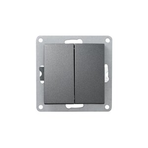 Serien-Schalter McPower Flair 2-fach Anthrazit |...