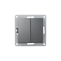 Serien-Schalter McPower Flair 2-fach Anthrazit | Unterputz 250V