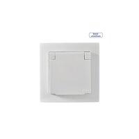 McPower Flair Schutzkontakt-Steckdose, UP, IP44, weiß, 250V/16A, Steckanschluss