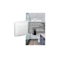 McPower Flair Schutzkontakt-Steckdose, UP, IP44, weiß, 250V/16A, Steckanschluss