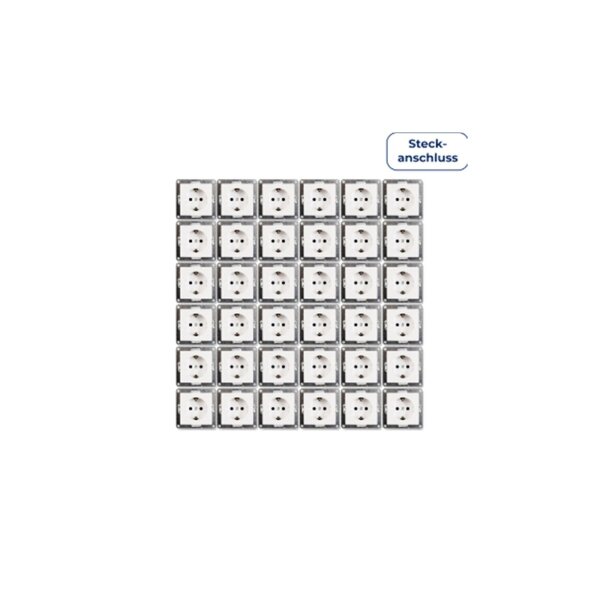 McPower Flair Steckdosen 36er-Pack, UP, Steckanschluss, weiß, 250V~/16A