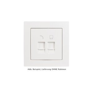 McPower Flair Netzwerkdose RJ45 + RJ11, Cat5e, ISDN, UP,...