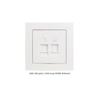 McPower Flair Netzwerkdose RJ45 + RJ11, Cat5e, ISDN, UP, weiß