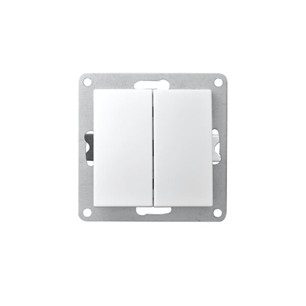 Wechselschalter McPower Flair 2-fach, 250V~/10A, UP, weiß