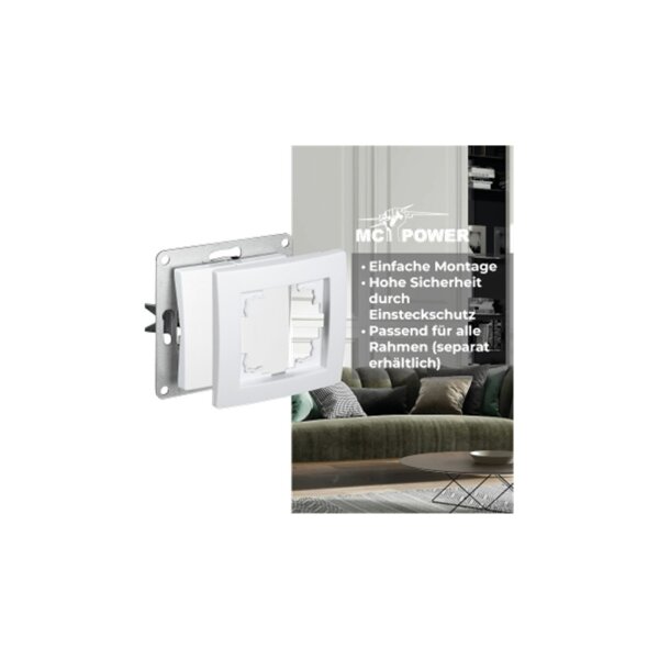 Wechselschalter Unterputz Weiß 10A – Lichtschalter McPower Flair
